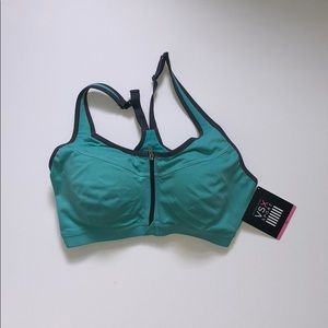 NWT VSX sports bra front zipper close 36B